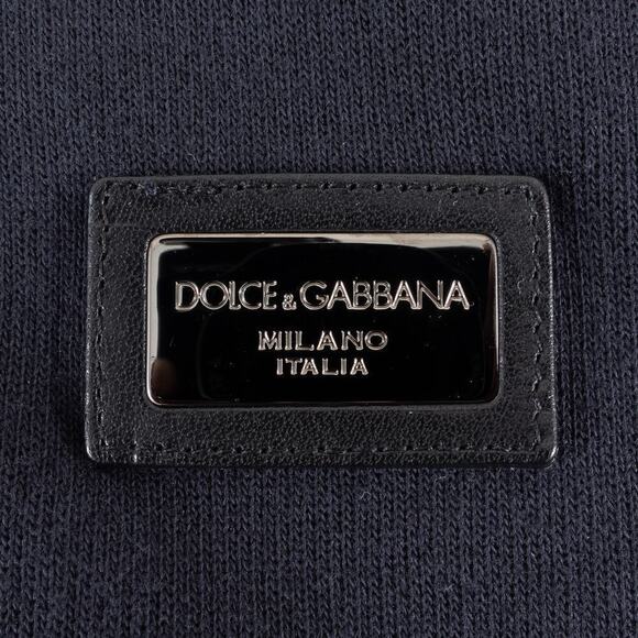 Dolce & Gabbana Cotton Silk Hoodie Men's 48 (Medium) Dark Blue - Picture 3 of 8